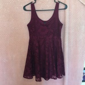Plum, lace dress